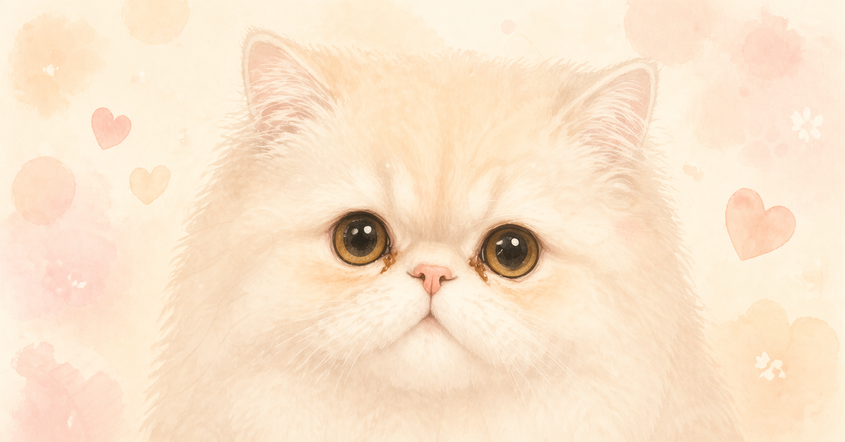 猫の茶色い目やにと涙やけ