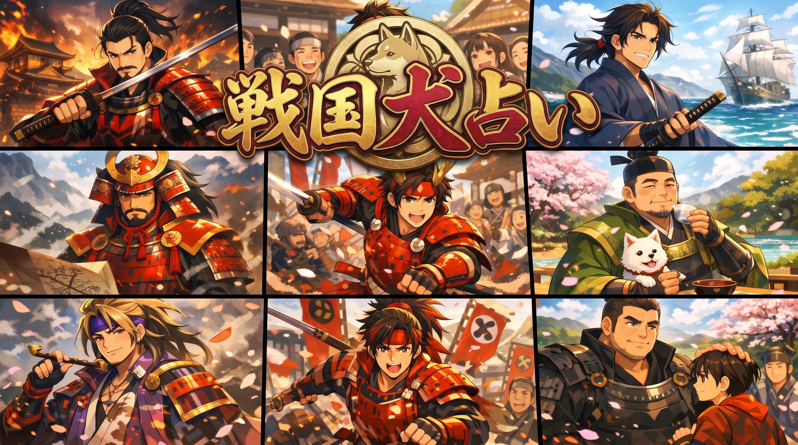 戦国犬占い — 愛犬を9人の戦国武将タイプで診断