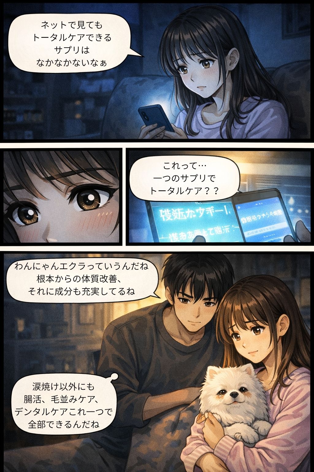 夜、スマホで出会う