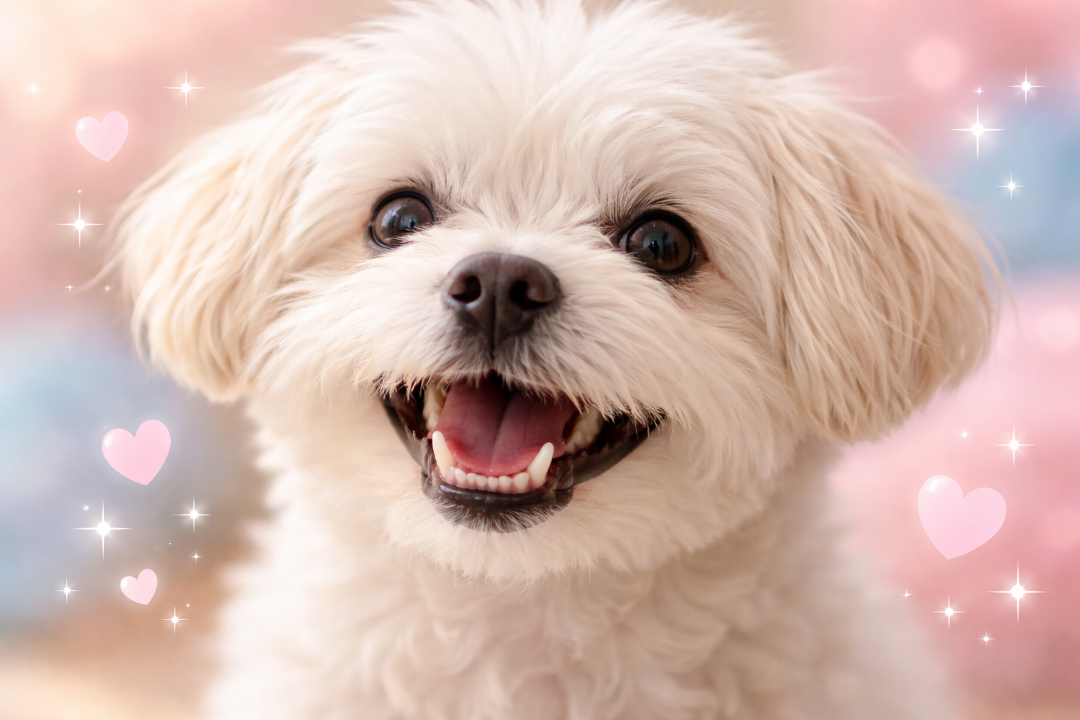 嬉しそうに食べる愛犬