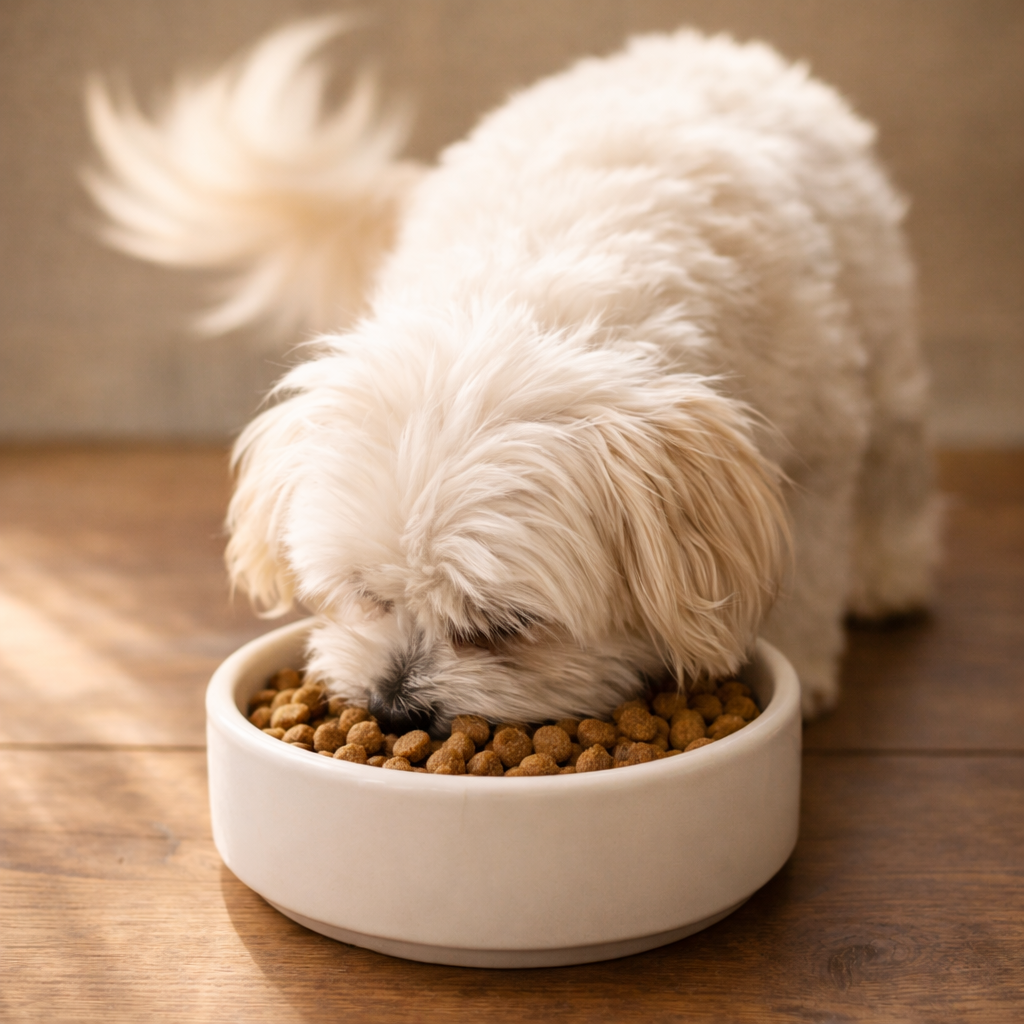 愛犬が食べる